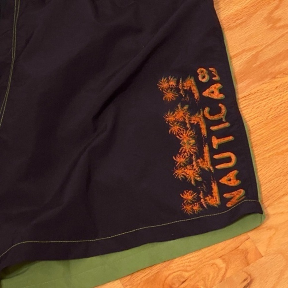 Nautica bathing suit Green & Navy Size 4X - Picture 2 of 6